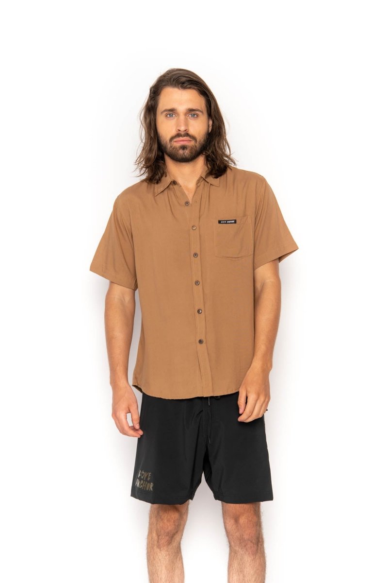 Men's Tropical Plain, Shirt - Love Anchor Bali