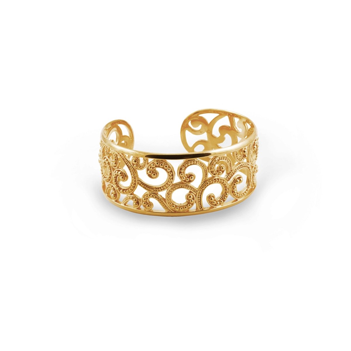 Ombak Segara Cuff Bangle Gold - Love Anchor Bali