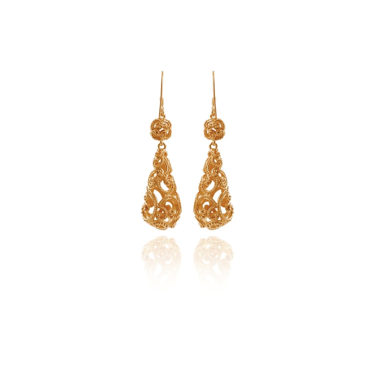 Ombak Segara Drop Teardrop Earring Gold - Love Anchor Bali