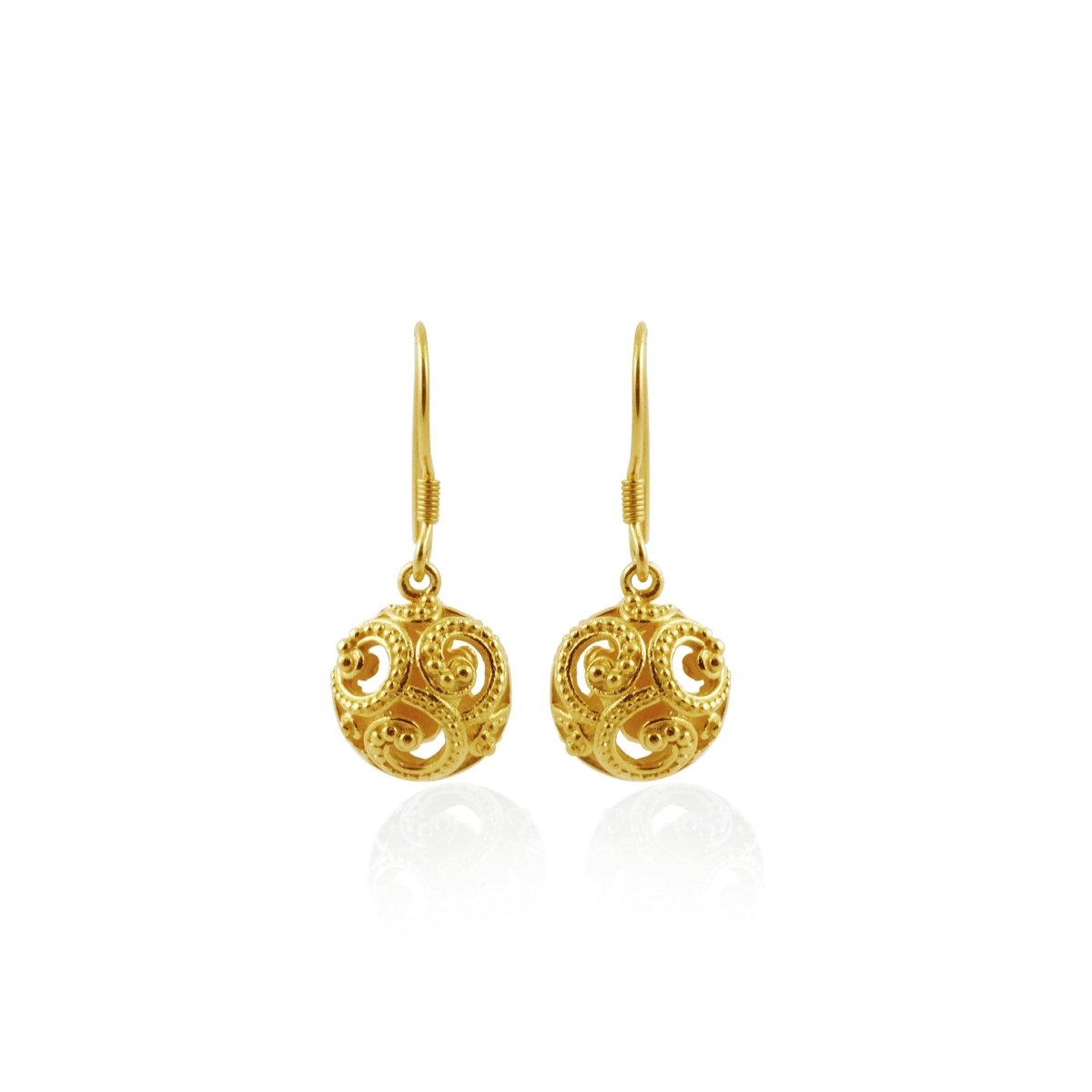 Ombak Segara Small Ball Dangling Gold - Love Anchor Bali