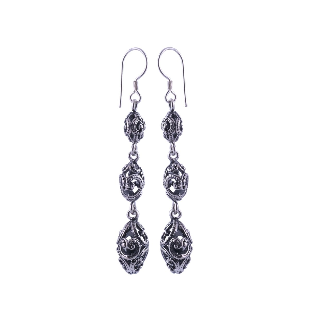 Ombak Segara Triple Ball Earring - Love Anchor Bali