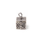 Pendant Two Tone Square Motif - Love Anchor Bali