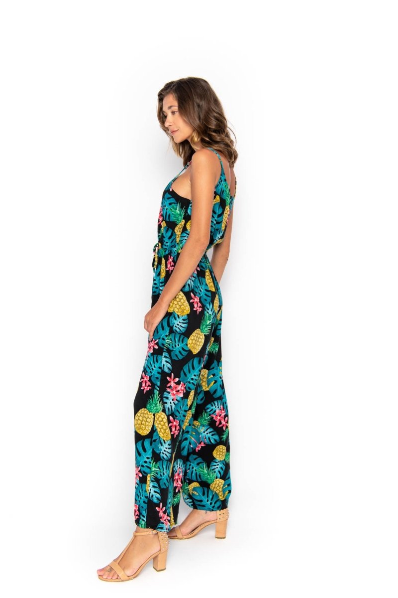 Pimp, Tropical Ananas Black, Long Playsuit - Love Anchor Bali