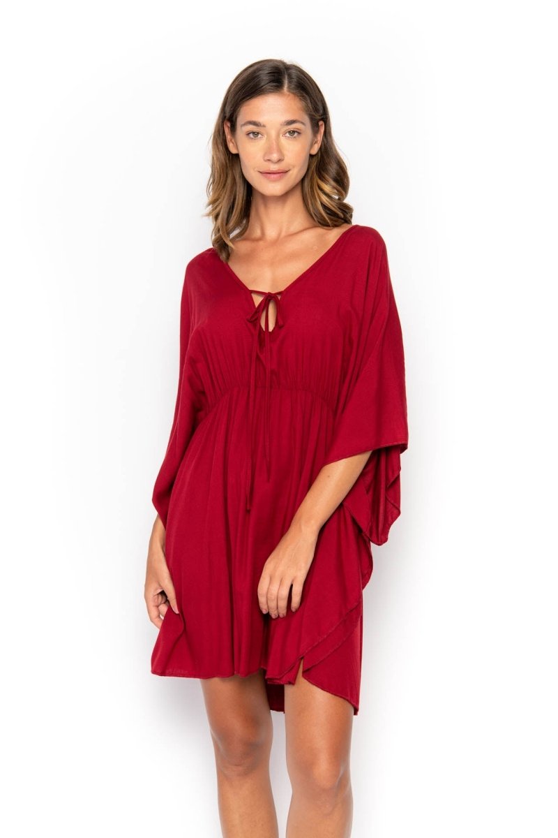 Ponco, Plain, Mini Dress - Love Anchor Bali