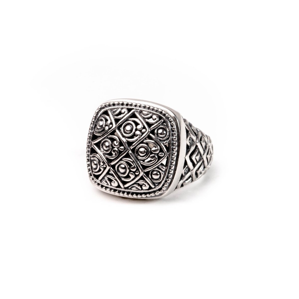 Ring Plain Square Motif - Love Anchor Bali