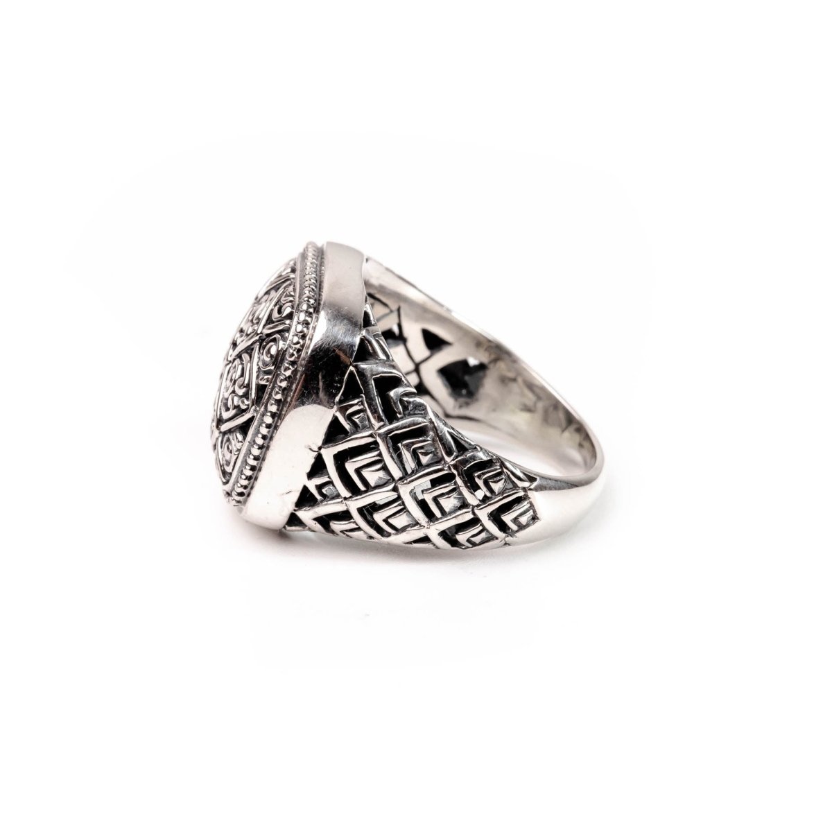 Ring Plain Square Motif - Love Anchor Bali