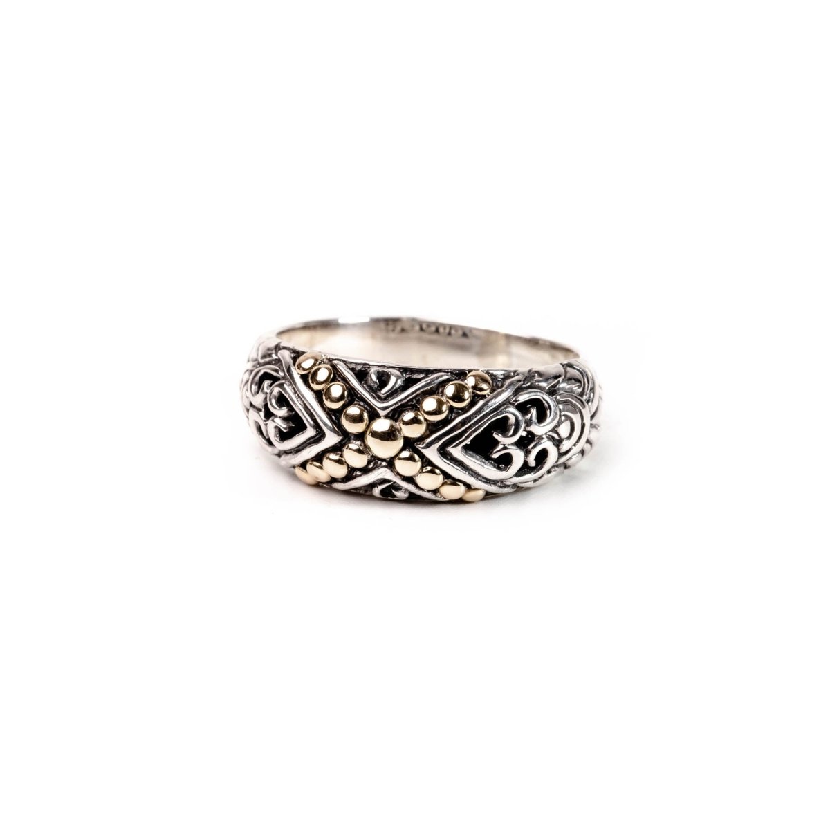 Ring Two Tone Love - Love Anchor Bali