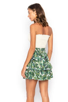 Rumble, Tropical Palm White, Mini Skirt - Love Anchor Bali