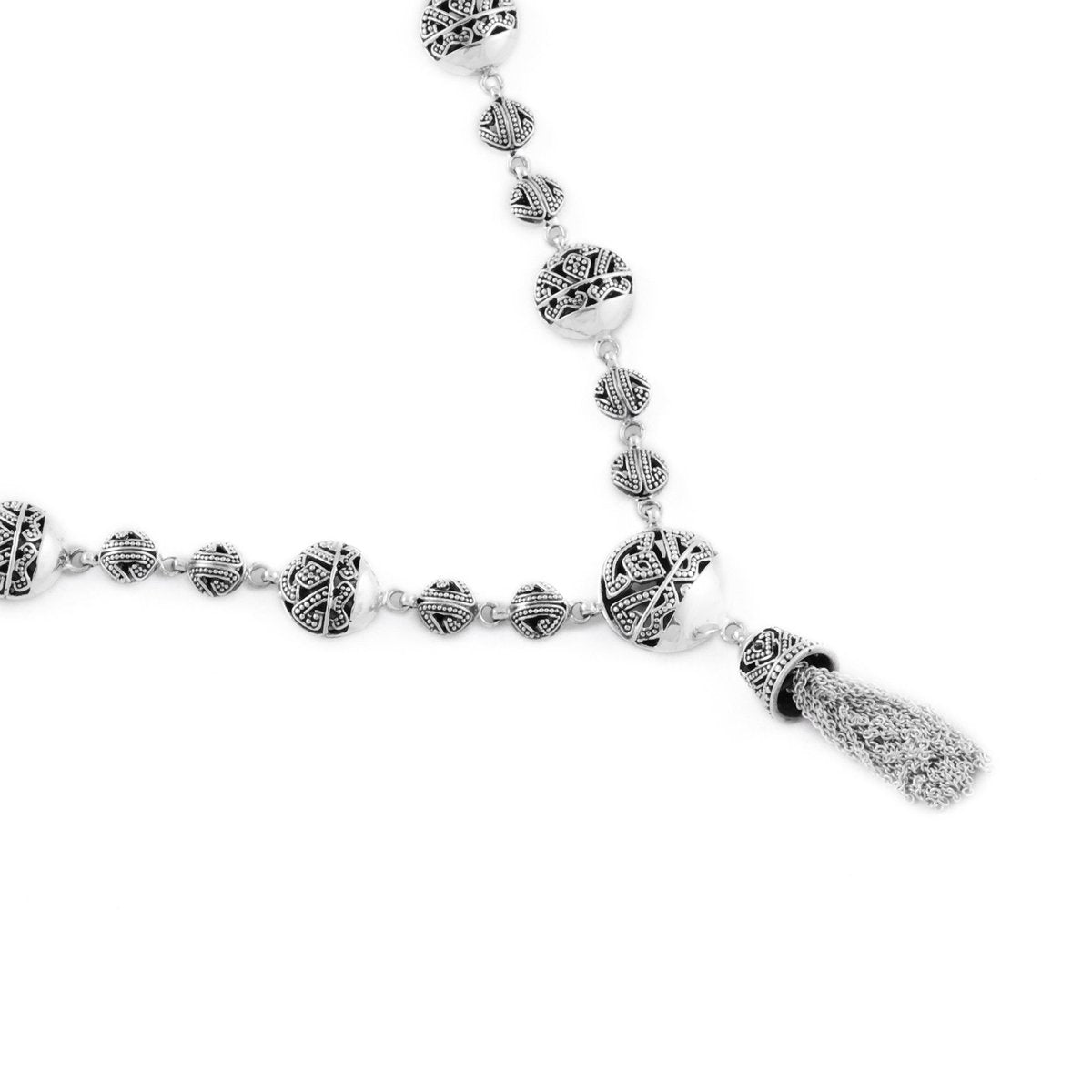 Songket Silver Necklace - Love Anchor Bali