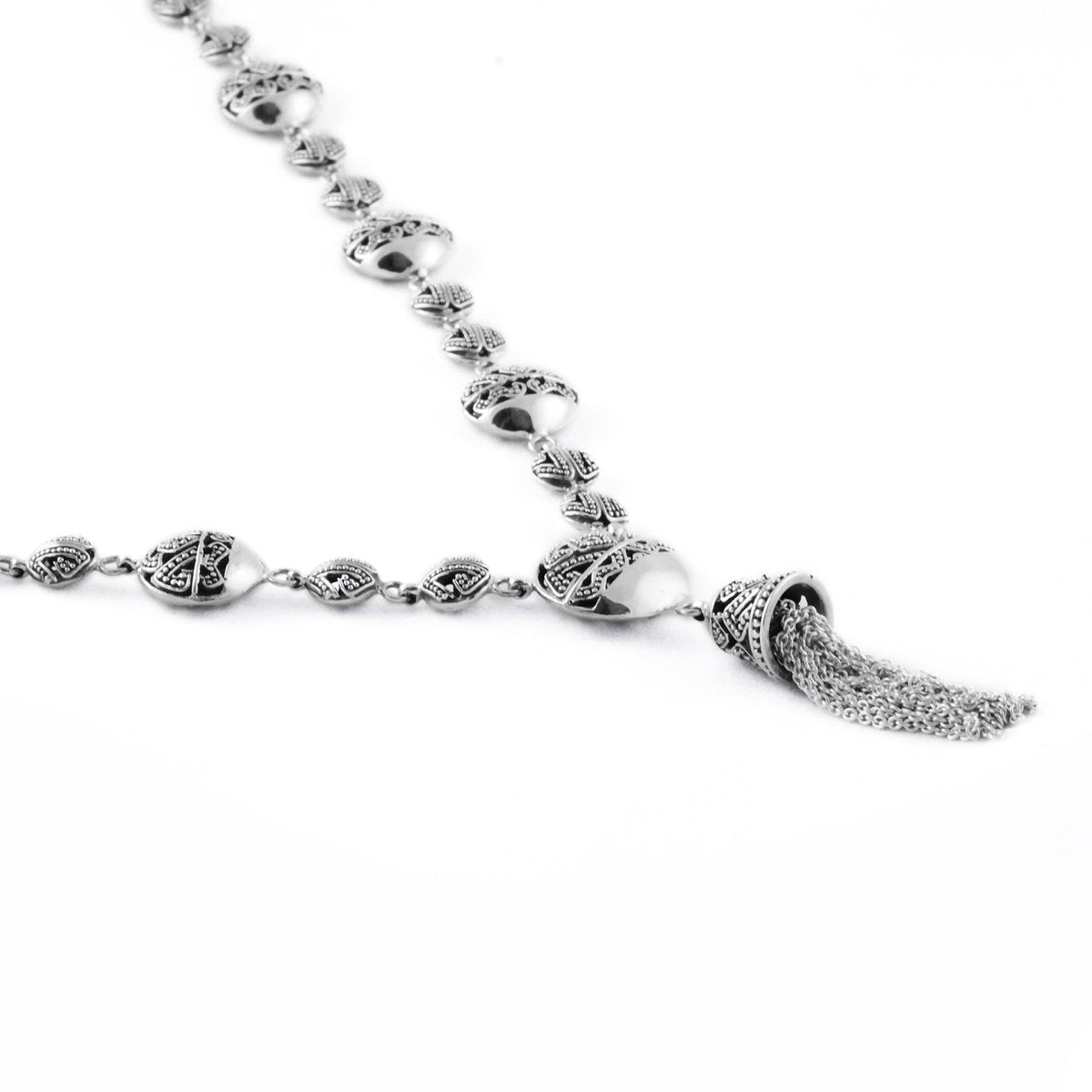 Songket Silver Necklace - Love Anchor Bali