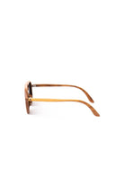 Sunglasses Aviator Square Teak Wood - Love Anchor Bali