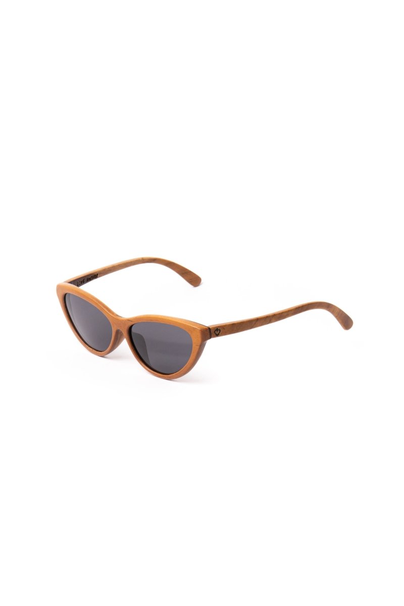 Sunglasses Eye Cat Teak Wood - Love Anchor Bali