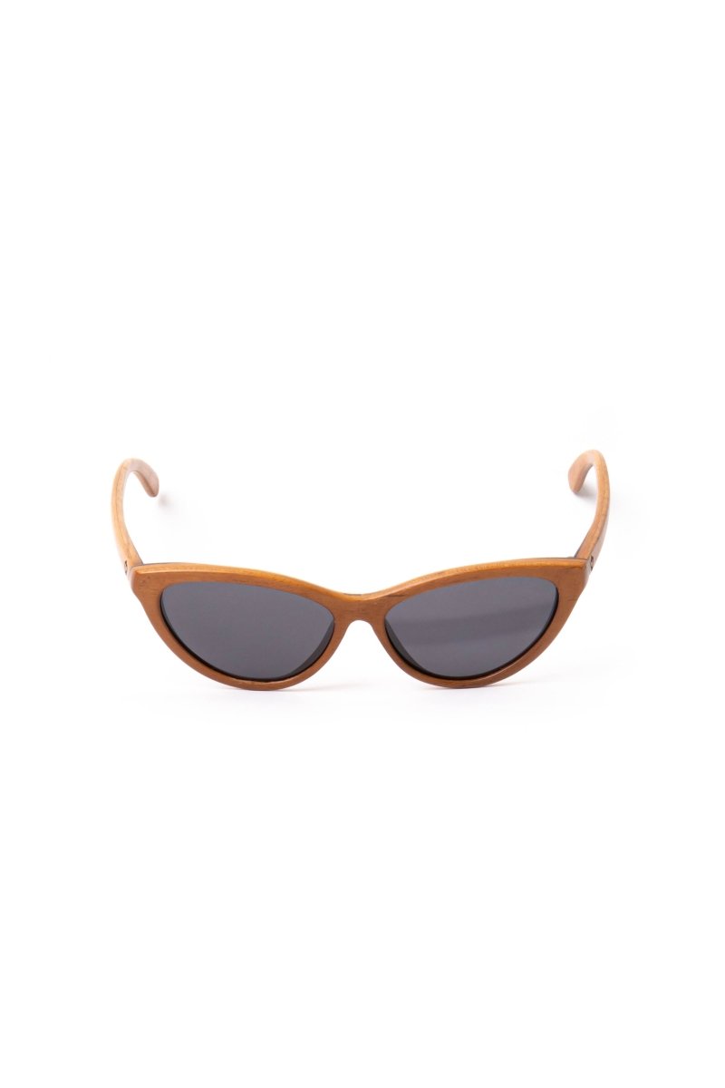 Sunglasses Eye Cat Teak Wood - Love Anchor Bali