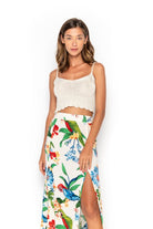 Tulip, Tropical Macaw White, Maxi Skirt - Love Anchor Bali