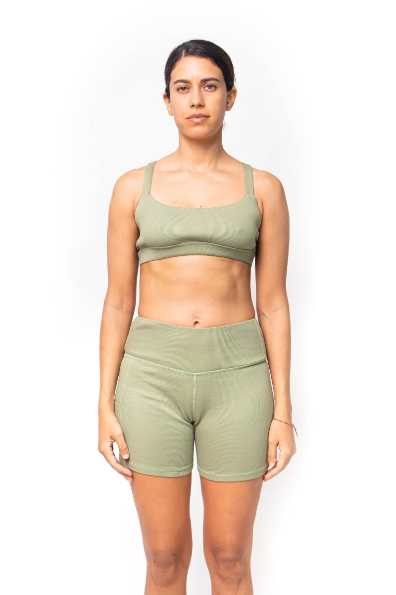 Zamrud, Bamboo Spandex, Top Sport Yoga - Love Anchor Bali
