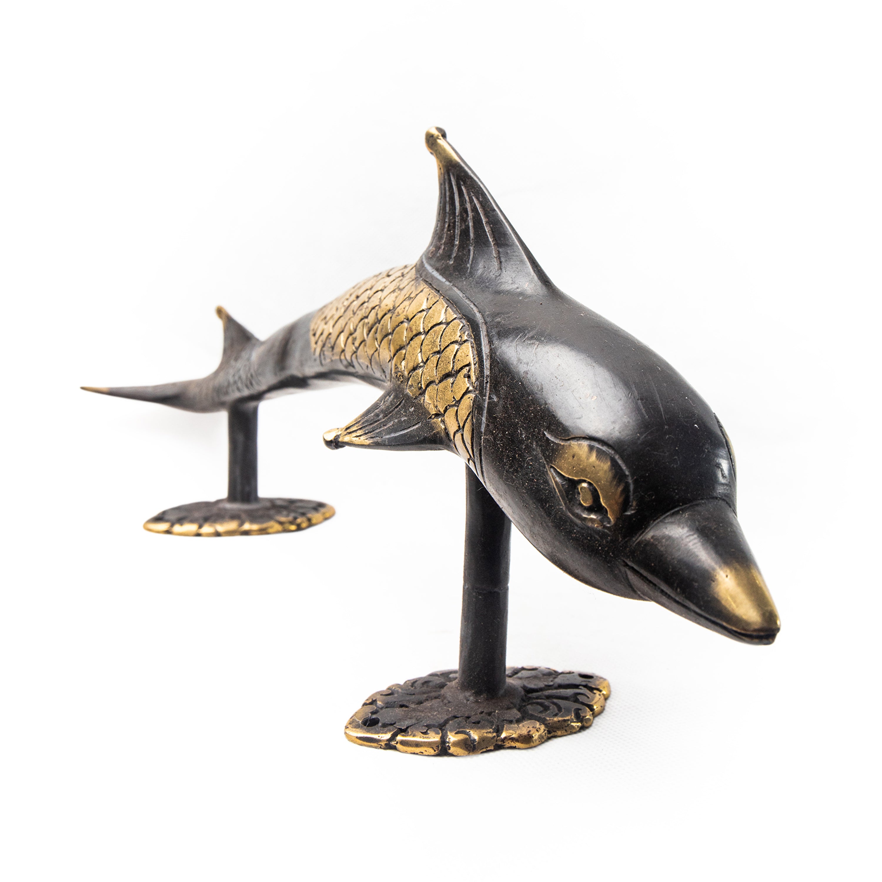 bazaar, copper&brass, homewares Copper Brass Door Handles Dolphin