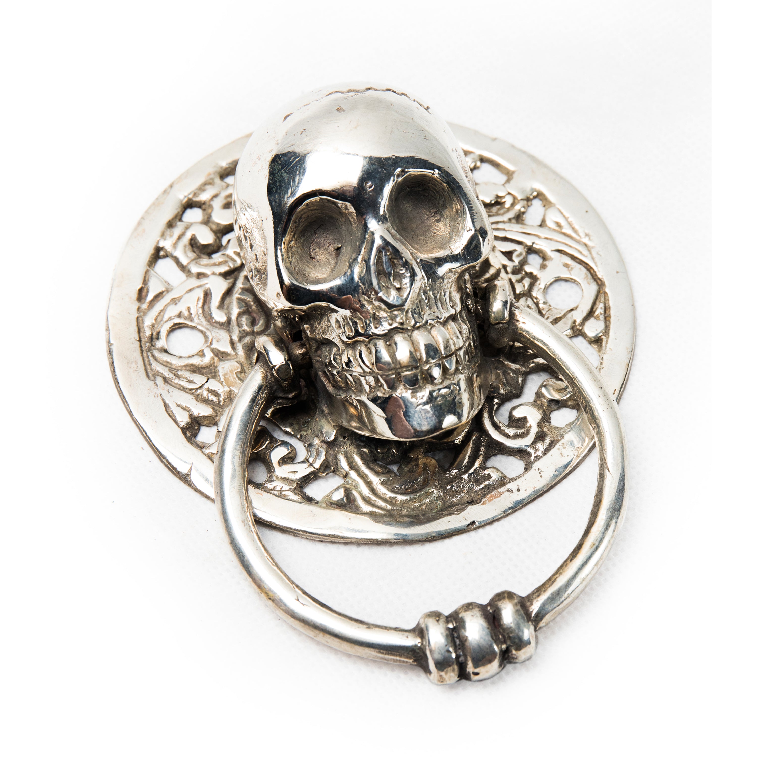 bazaar, copper&brass, homewares Copper Brass Door Handles Skull