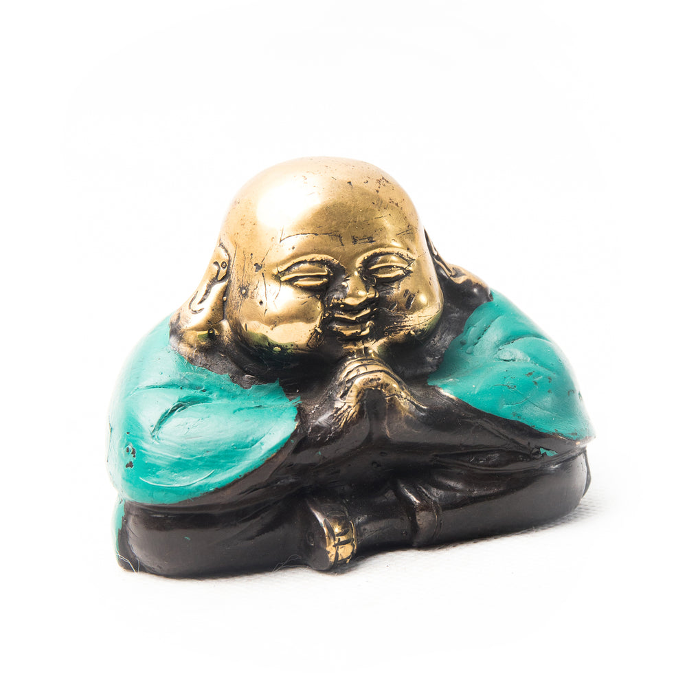 bazaar, copper&brass, homewares Copper Brass Miniature Buddha Prays