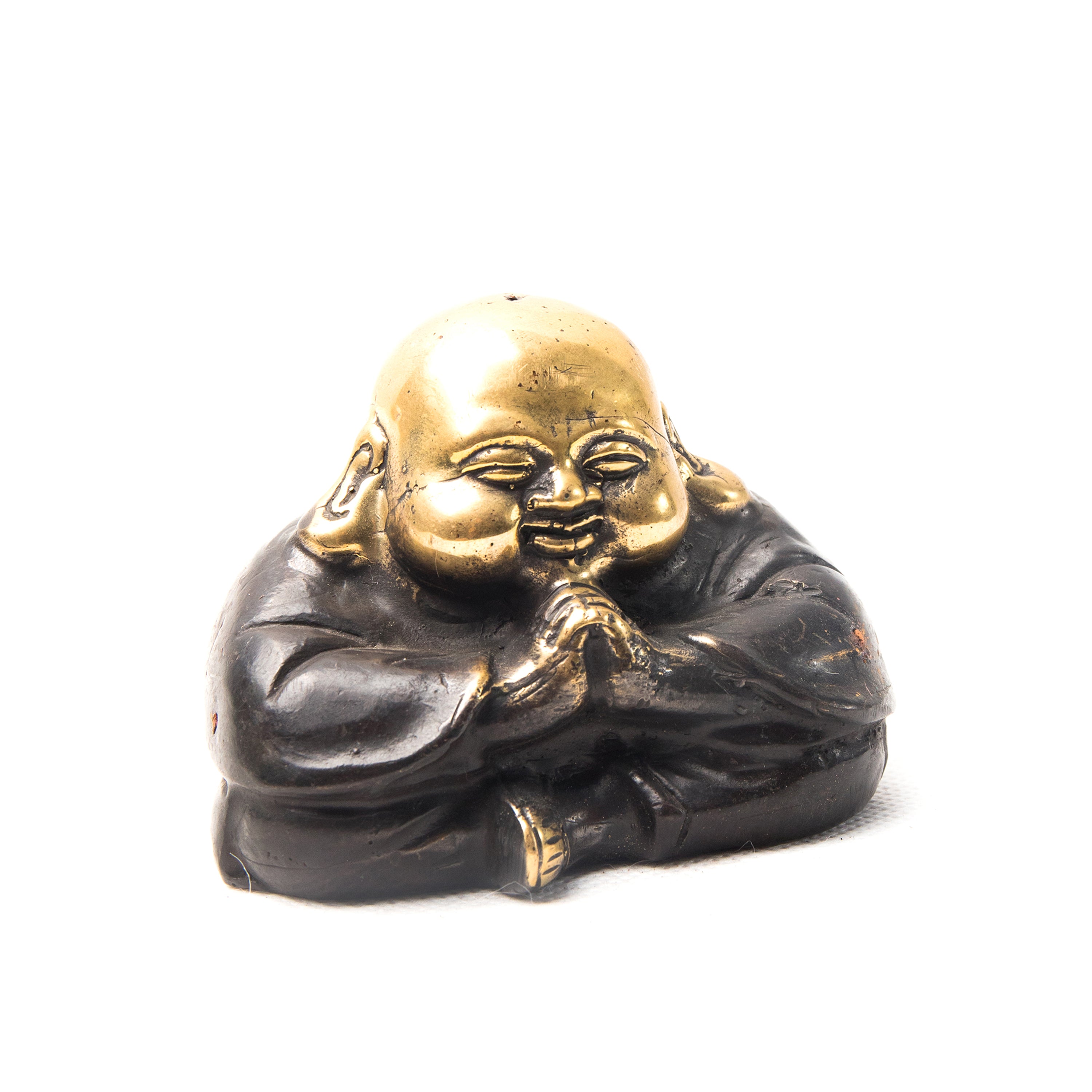 bazaar, copper&brass, homewares Copper Brass Miniature Buddha Prays