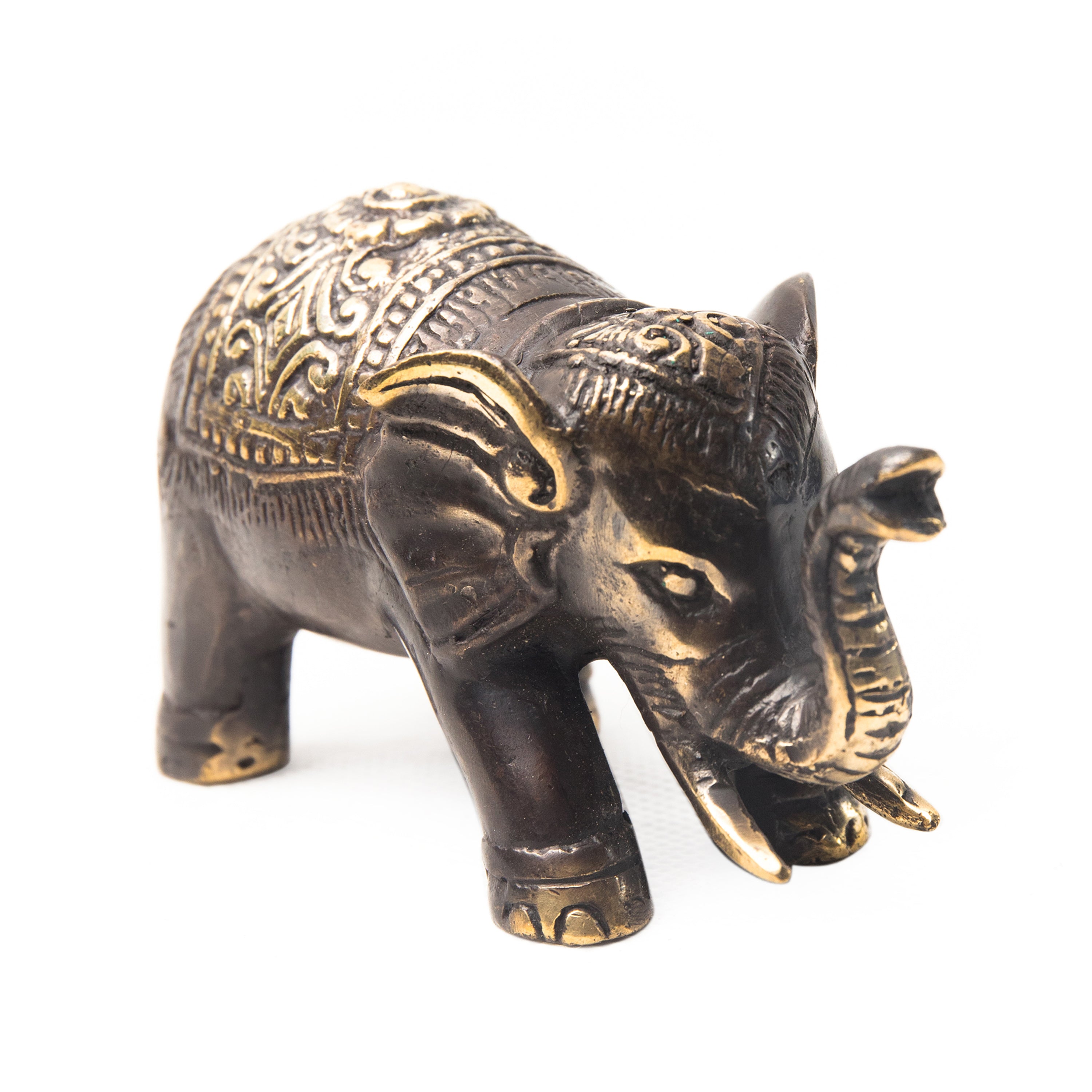 bazaar, copper&brass, homewares Copper Brass Miniature Elephant 3