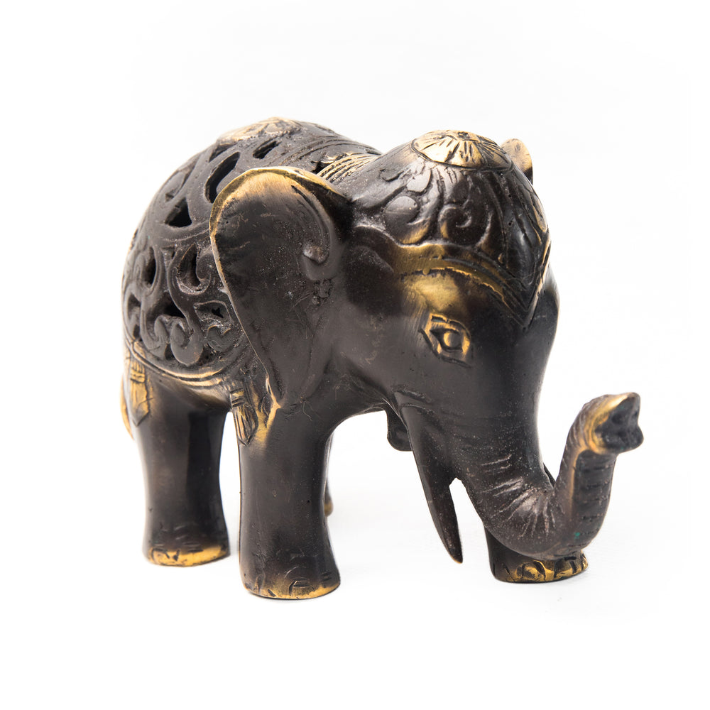 bazaar, copper&brass, homewares Copper Brass Miniature Elephant 4