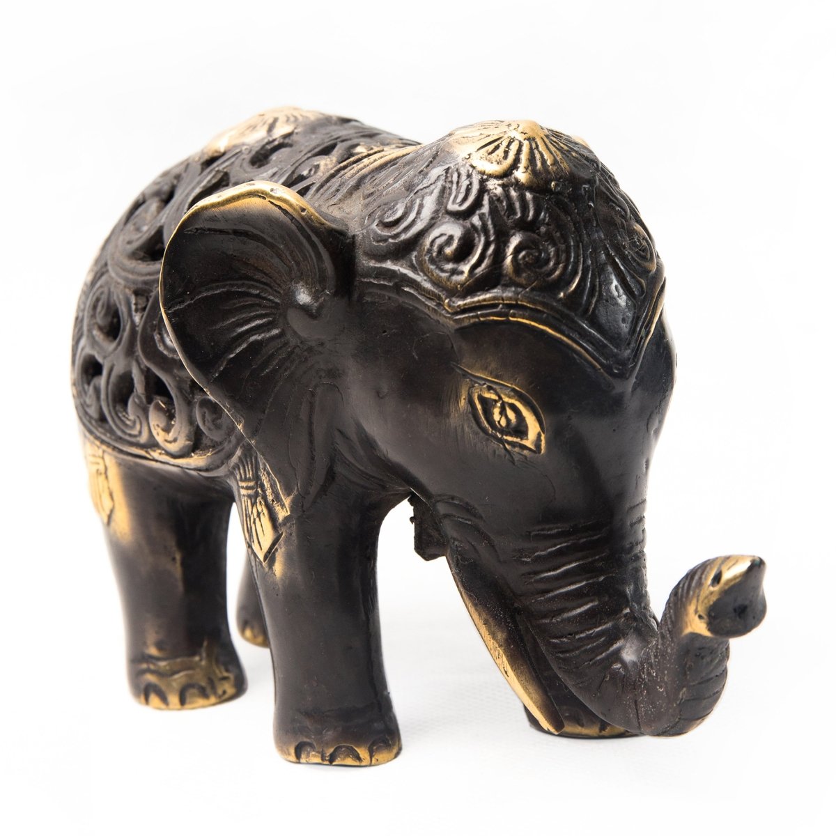 Copper Brass Miniature Elephant 5 - Love Anchor Bali
