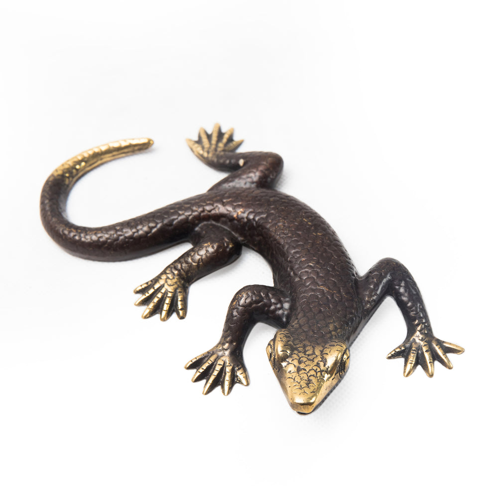 bazaar, copper&brass, homewares Copper Brass Miniature Gecko 2