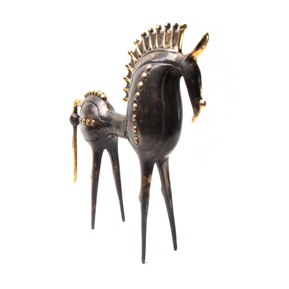 bazaar, copper&brass, homewares Copper Brass Table Display Horse