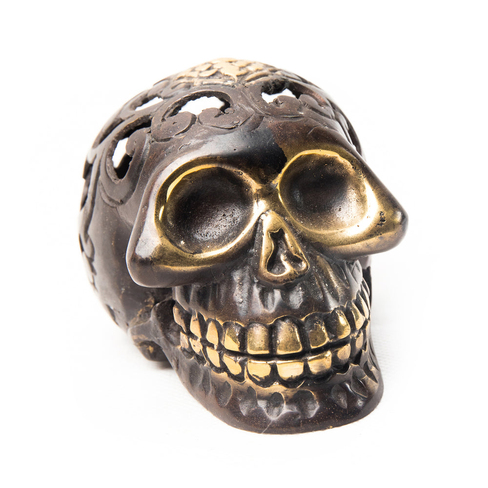 bazaar, copper&brass, homewares Copper Brass Table Display Skull