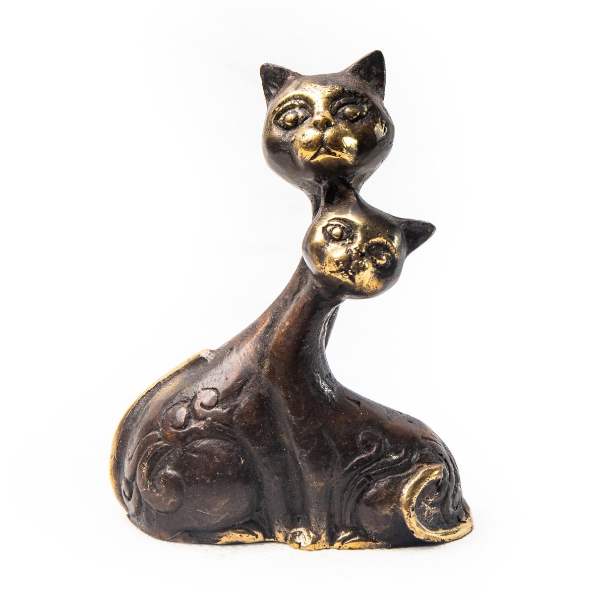 Copper Brass Table Display Twin Cats - Love Anchor Bali