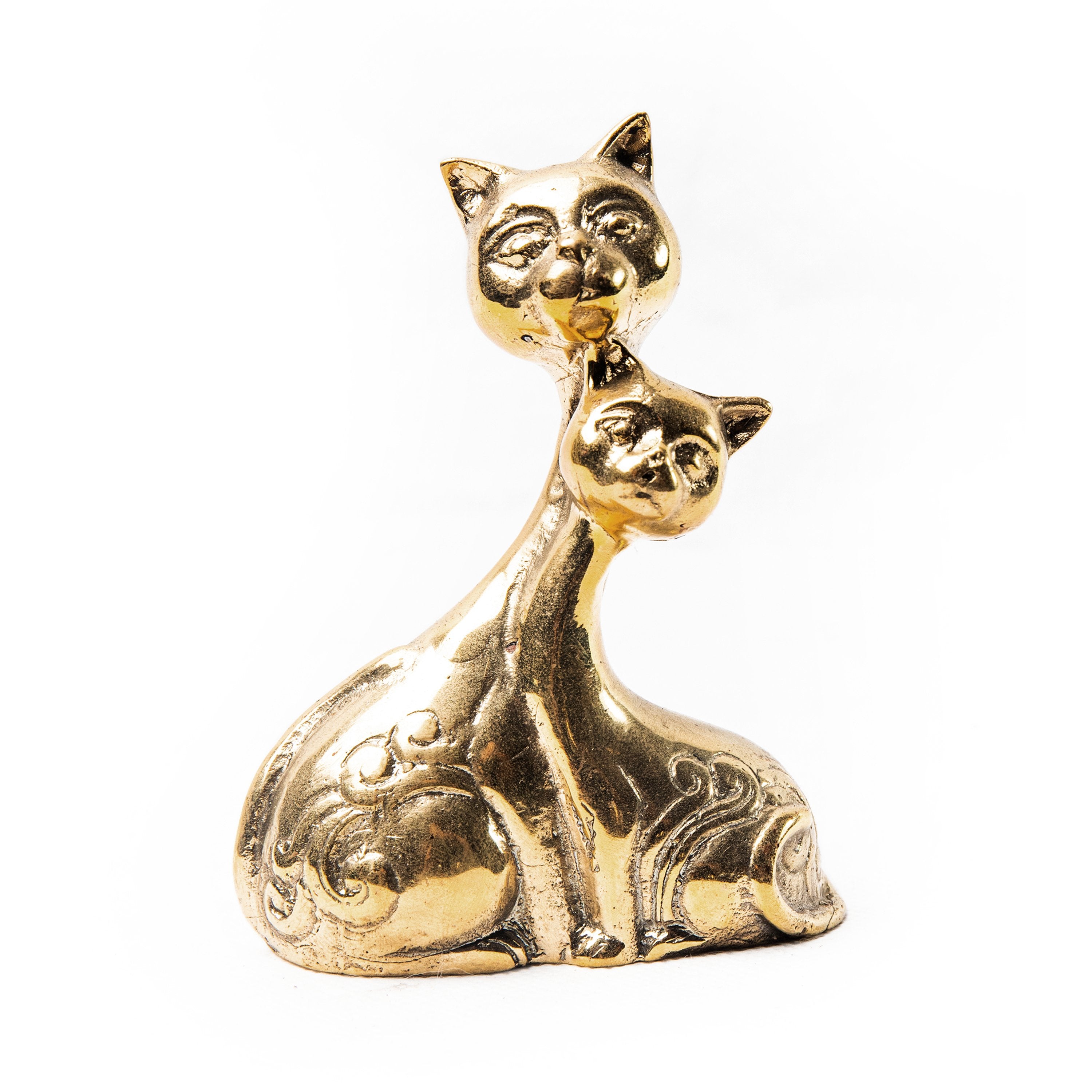bazaar wholesale, copper&brass, homewares Wholesale-Copper Brass Table Display Twin Cats
