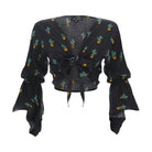 Cropped Gypsy, Tropical, Long Flounce Sleeve Top, Wholesale - Love Anchor Bali