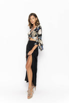 Cropped Gypsy, Tropical, Long Flounce Sleeve Top, Wholesale - Love Anchor Bali