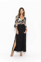 Gypsy, Tropical Monstera Black, Cropped Top - Love Anchor Bali