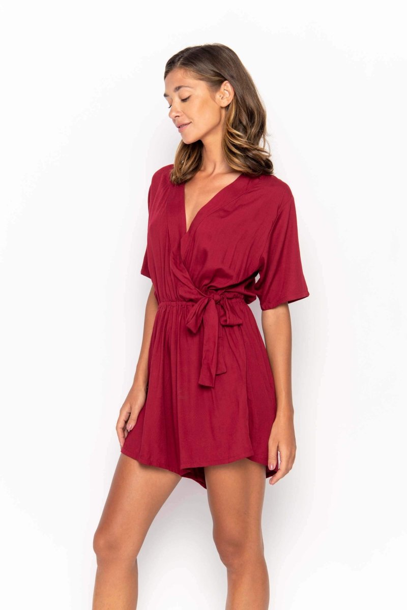 Kataya, Plain, Mini Playsuit, Wholesale - Love Anchor Bali