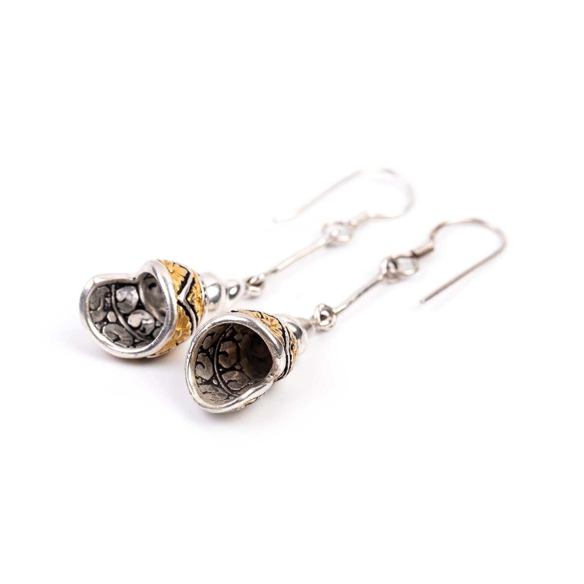 Keong Emas Double Drop Earrings silver - Love Anchor Bali