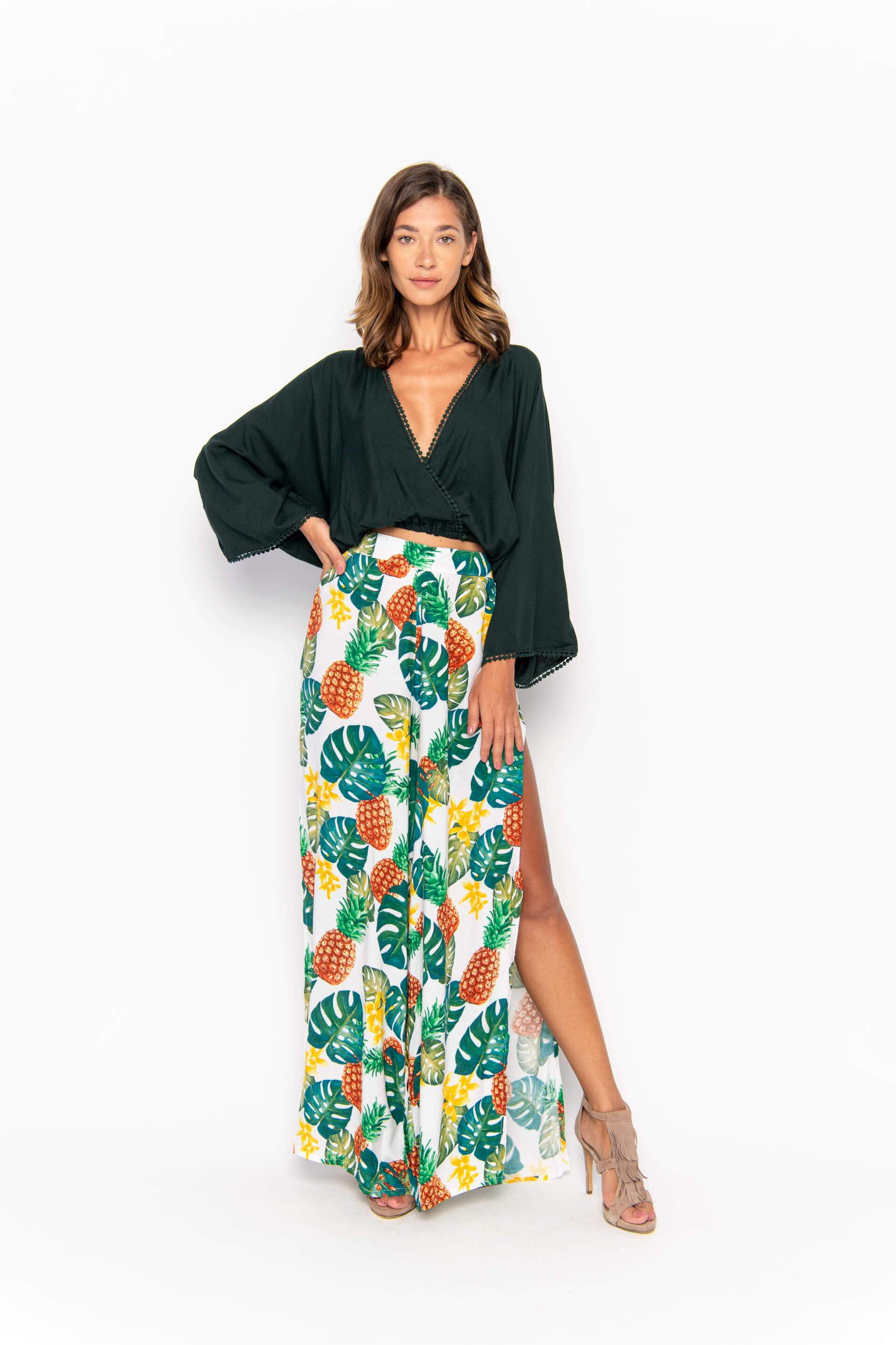 bottom, clothing wholesale, wholesale, women wholesale Nala , Tropical, Eco Rayon Long Pants, Wholesale