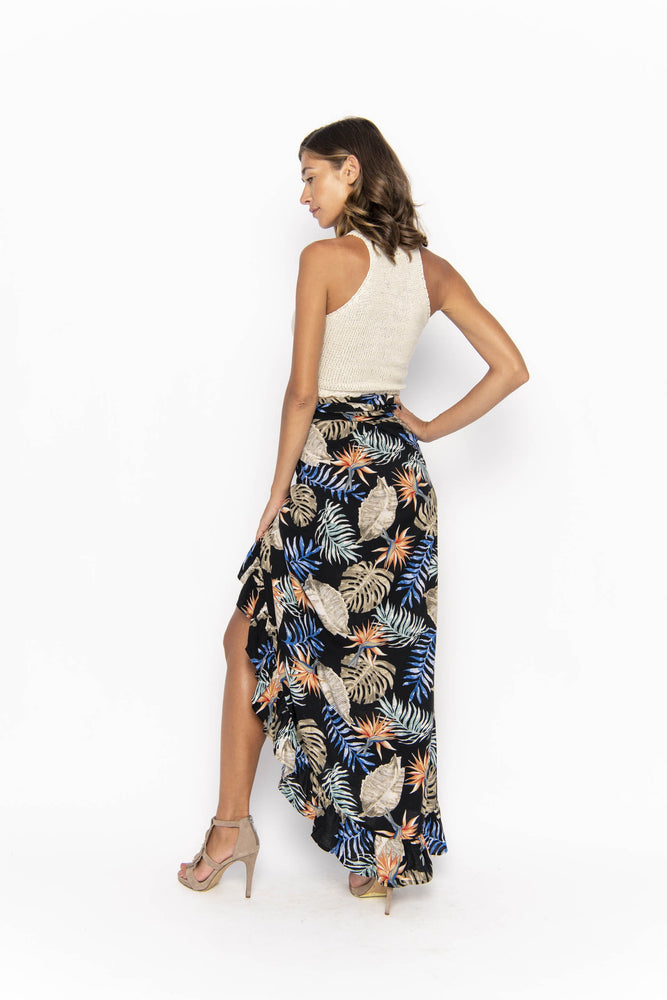 Tropical wrap maxi skirt Clearance