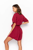 clothing wholesale, jumpsuits, wholesale, women wholesale Kataya, Plain, Mini Eco Rayon Playsuit, Wholesale