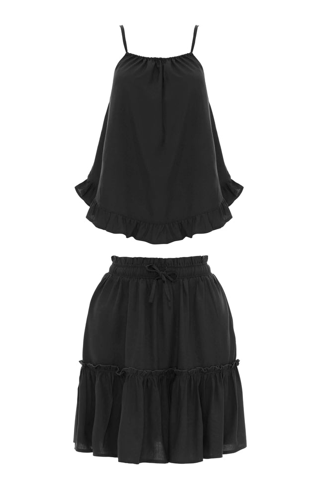 
                  
                    resortwear set Set Catty Camisole-Mini Skirt Frill, Plain, Eco Rayon
                  
                