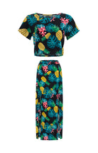resortwear set Set Cropped Basic-Tulip Maxi Skirt, Tropical, Eco Rayon