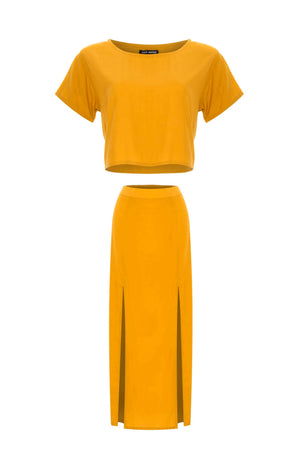 
                  
                    resortwear set Set Cropped Basic-Tulip Maxi Skirt, Plain, Eco Rayon
                  
                