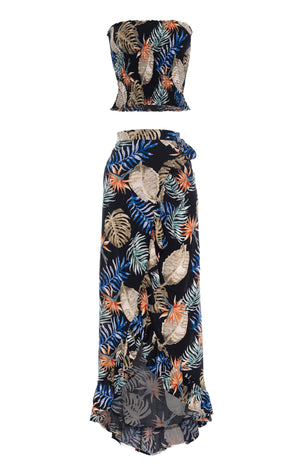 
                  
                    resortwear set Set Carla Tube Top-Wrap Maxi Skirt, Tropical, Eco Rayon
                  
                
