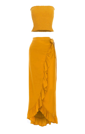 
                  
                    resortwear set Set Carla Tube Top-Wrap Maxi Skirt, Plain, Eco Rayon
                  
                