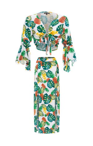 
                  
                    resortwear set Set Cropped Gypsy-Tulip Maxi Skirt, Tropical, Eco Rayon
                  
                