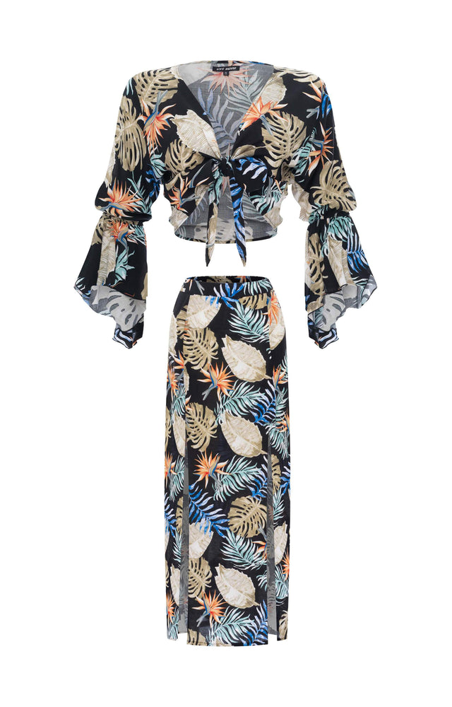 
                  
                    resortwear set Set Cropped Gypsy-Tulip Maxi Skirt, Tropical, Eco Rayon
                  
                