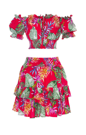 
                  
                    resortwear set Set Cropped March-Mini Skirt Rumble, Tropical, Eco Rayon
                  
                