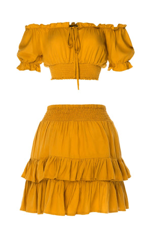 
                  
                    resortwear set Set Cropped March-Mini Skirt Rumble, Plain, Eco Rayon
                  
                