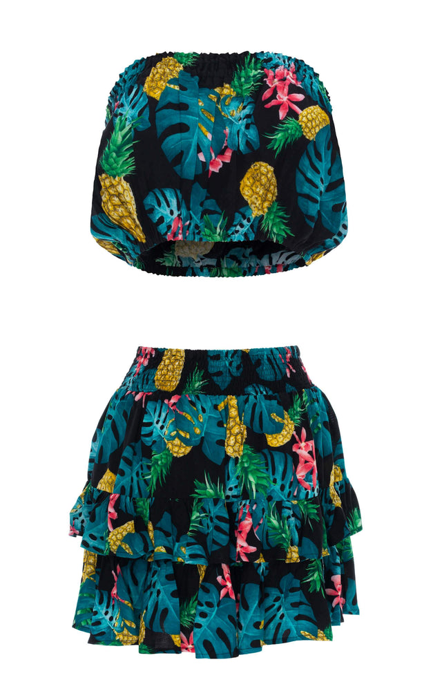 
                  
                    resortwear set Set Cropped Tube-Mini Skirt Rumble, Tropical, Eco Rayon
                  
                