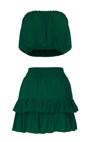 
                  
                    resortwear set Set Cropped Tube-Mini Skirt Rumble, Plain, Eco Rayon
                  
                